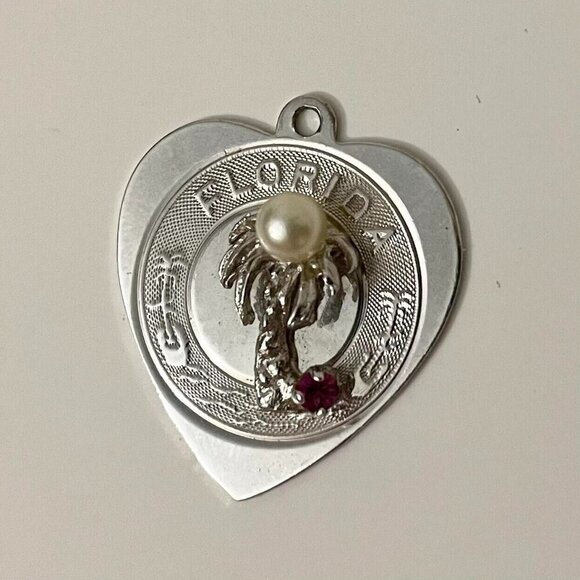Vintage Crea Sterling Silver Florida Charm No Loop - Picture 8 of 10